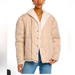 Blank NYC Warm Hearts Quilted Sherpa Jacket Small NWT Designer